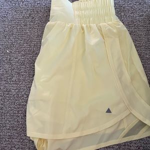 Balance Athletica High Waisted Breeze Shorts in Yellow